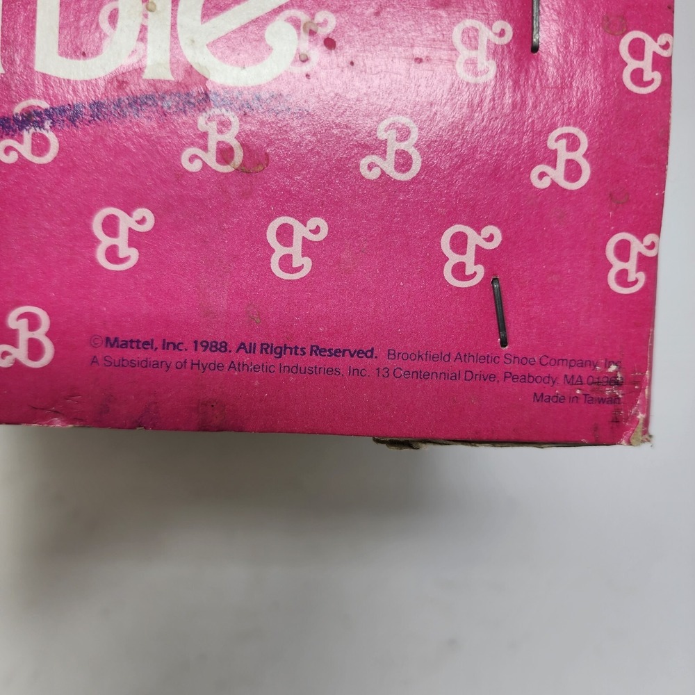 Vtg 1988 Girl's Barbie Brookfield Hyde Mattel Ice Skates Shoes Size 10 J - Picture 11 of 14